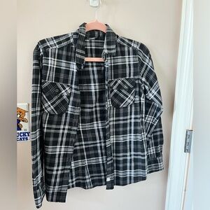 Women’s Eddie Bauer Black& White Flannel Size XS